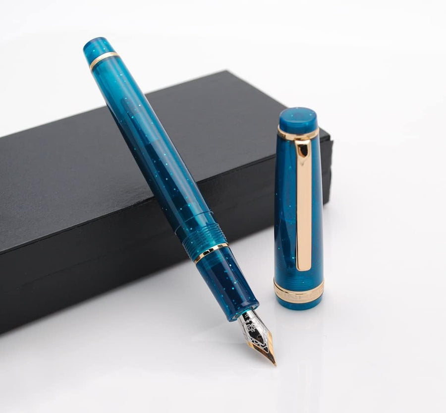 Jinhao 82 in Transparent / Blue / Gold
